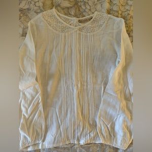 Girls White long sleeve top